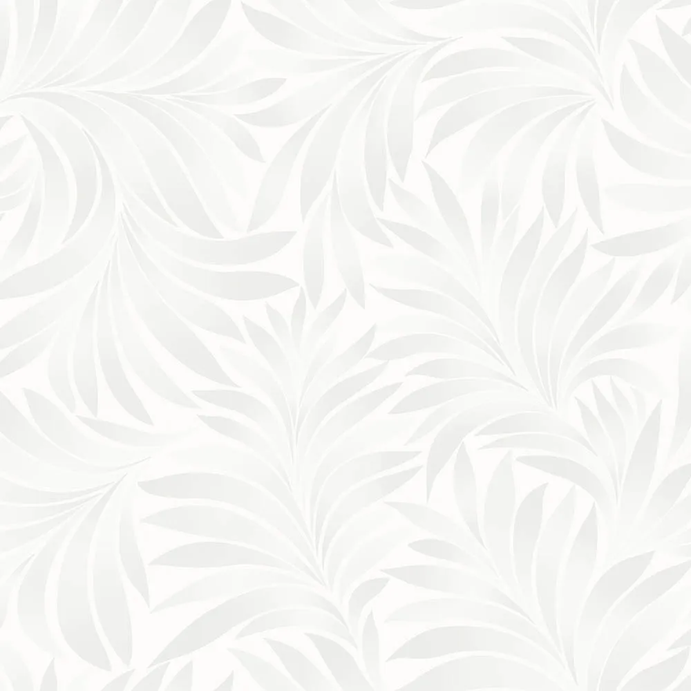 White Embossed Wallpaper – Flocked Velvet (7812-1)
